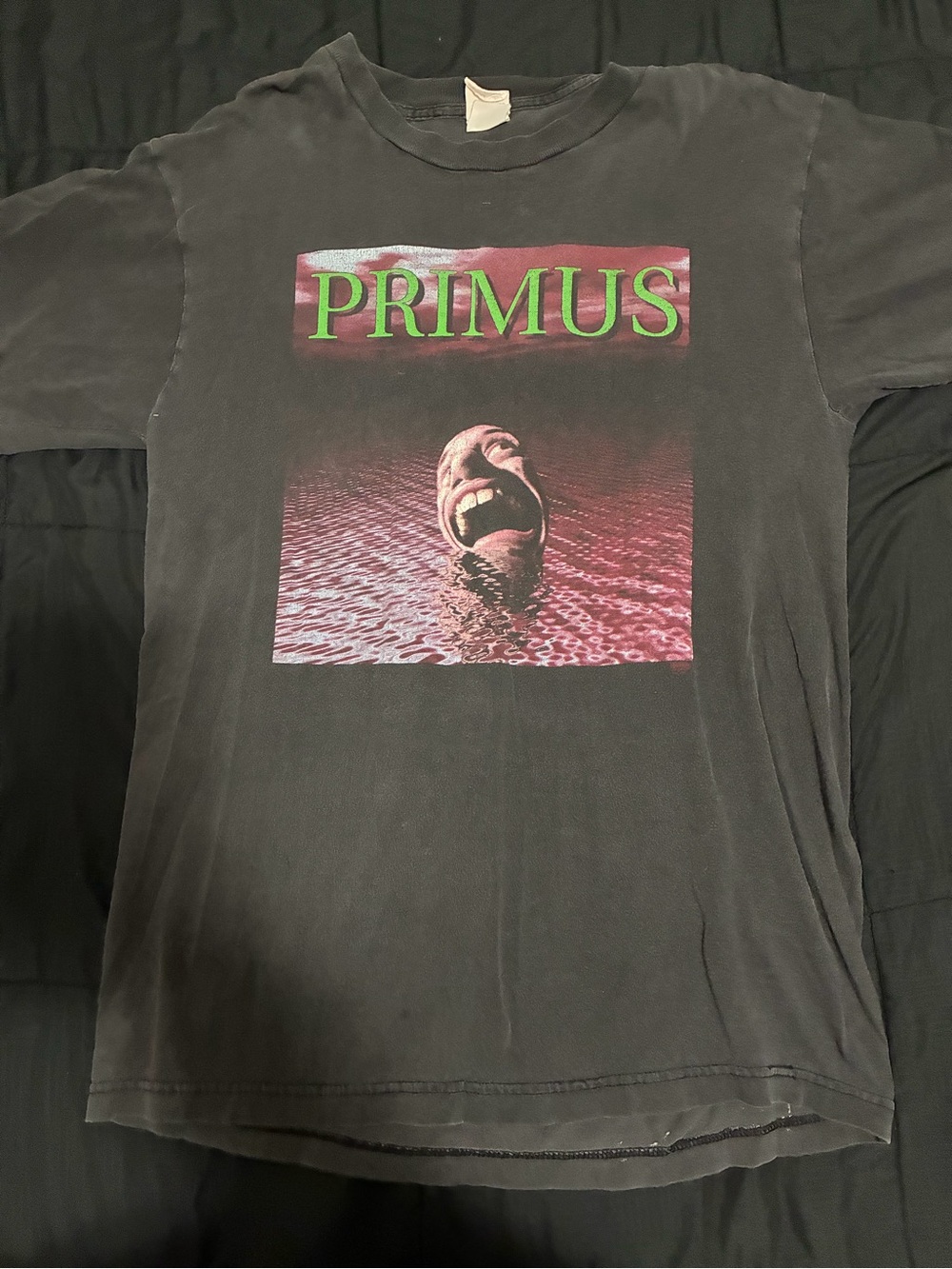 Primus Graphic Band Tee - Black with Pink/Green Print. Tales from the punch bowl